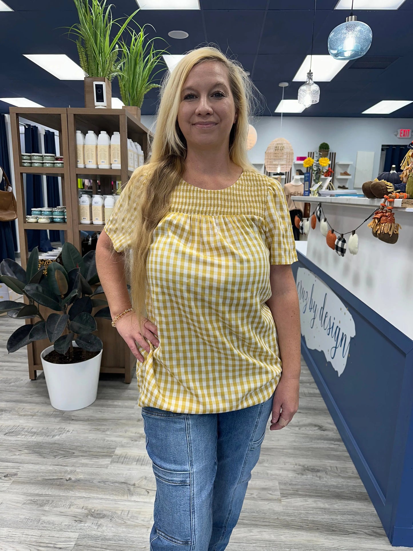 Sunny Daze Gingham Top Ott