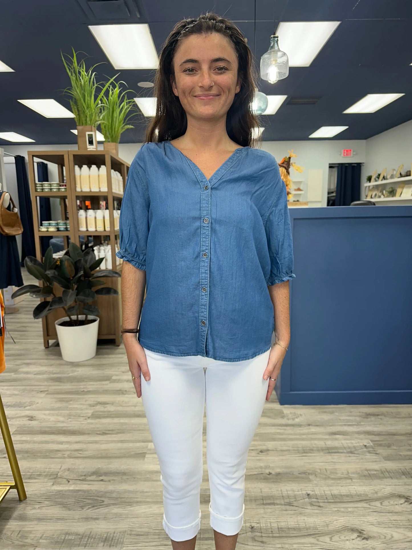 Chambray Crush Top beachlunchlouge