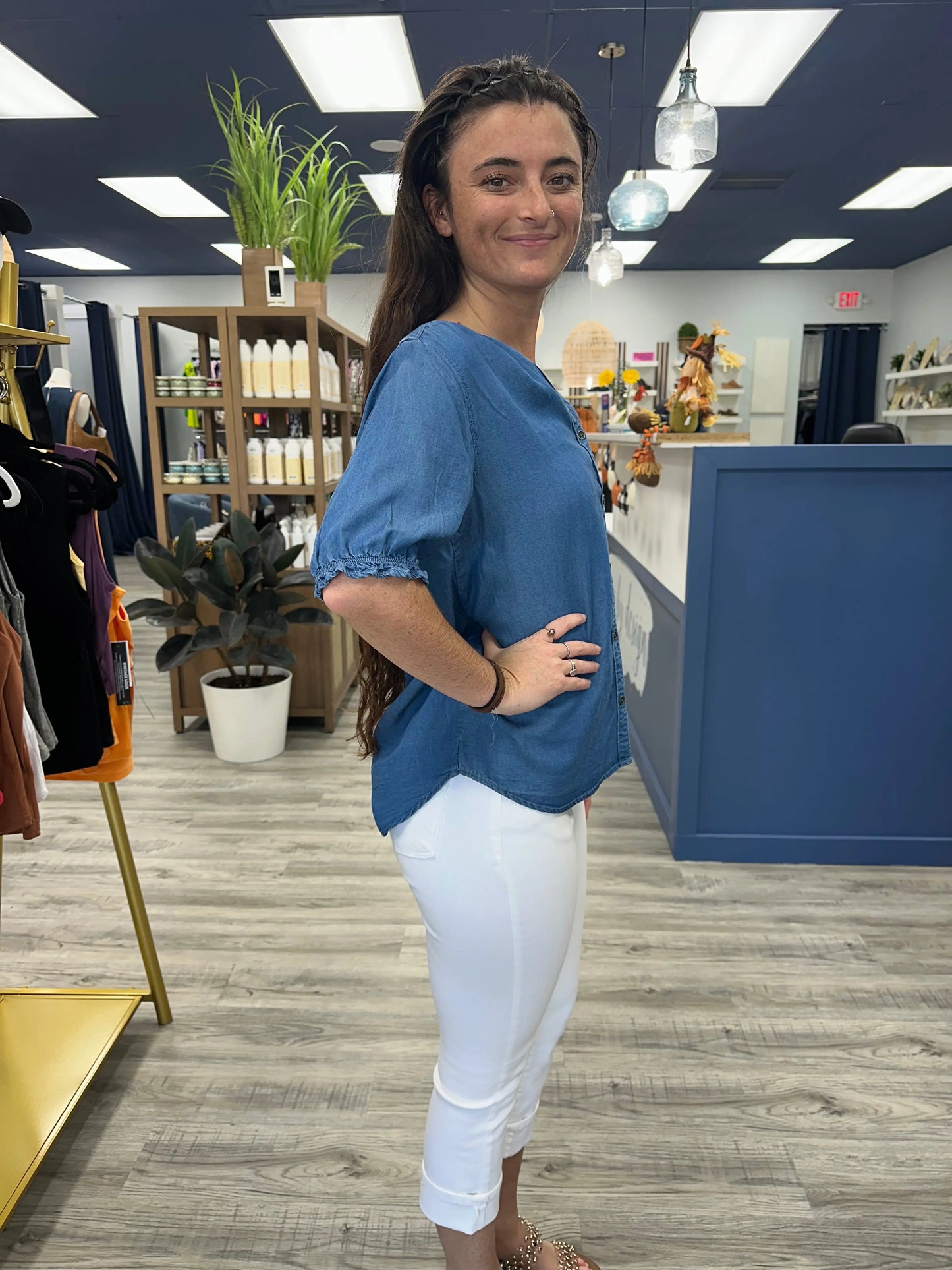 Chambray Crush Top beachlunchlouge