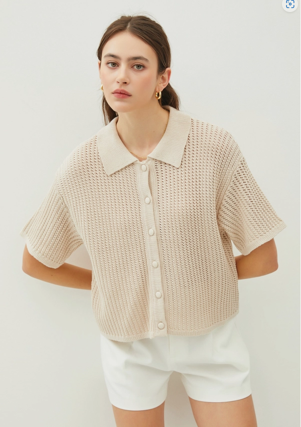 Crochet Button Shirt
