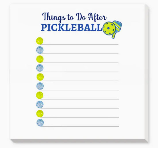 Things To Do After Pickleball Notepad