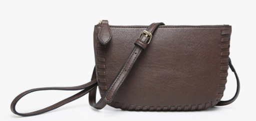 Dual Compartment Whipstitch Crossbody