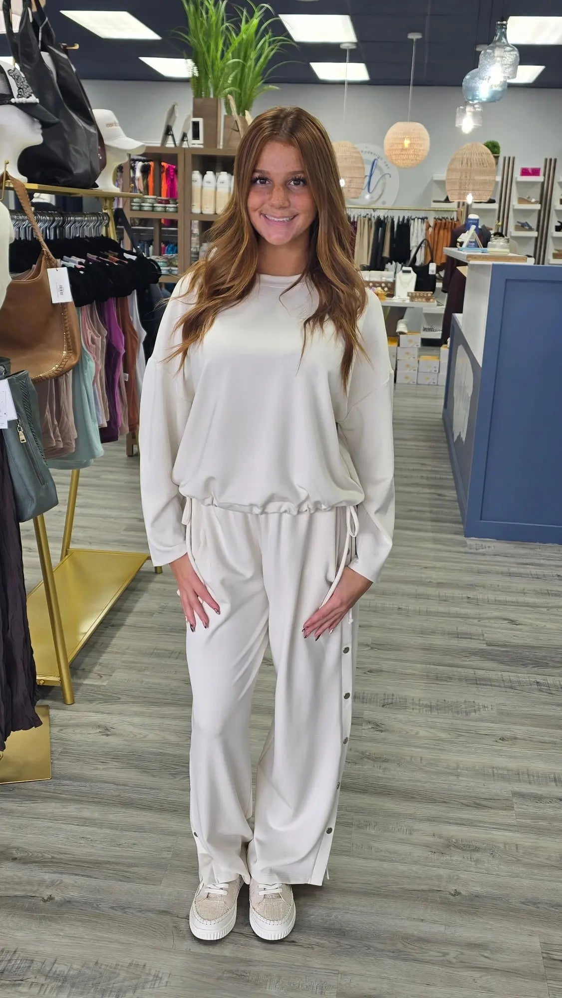 Rumi Snap Pants Elle Grey