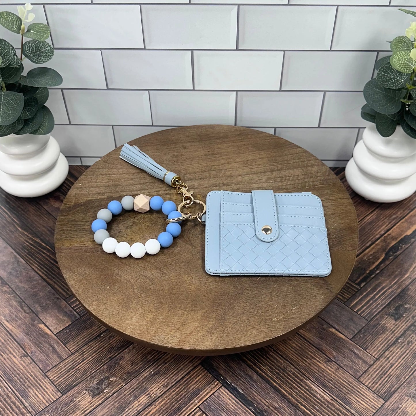 Nina Quilted Beaded Keychain Bracelet Wallet Mimi Wholesale