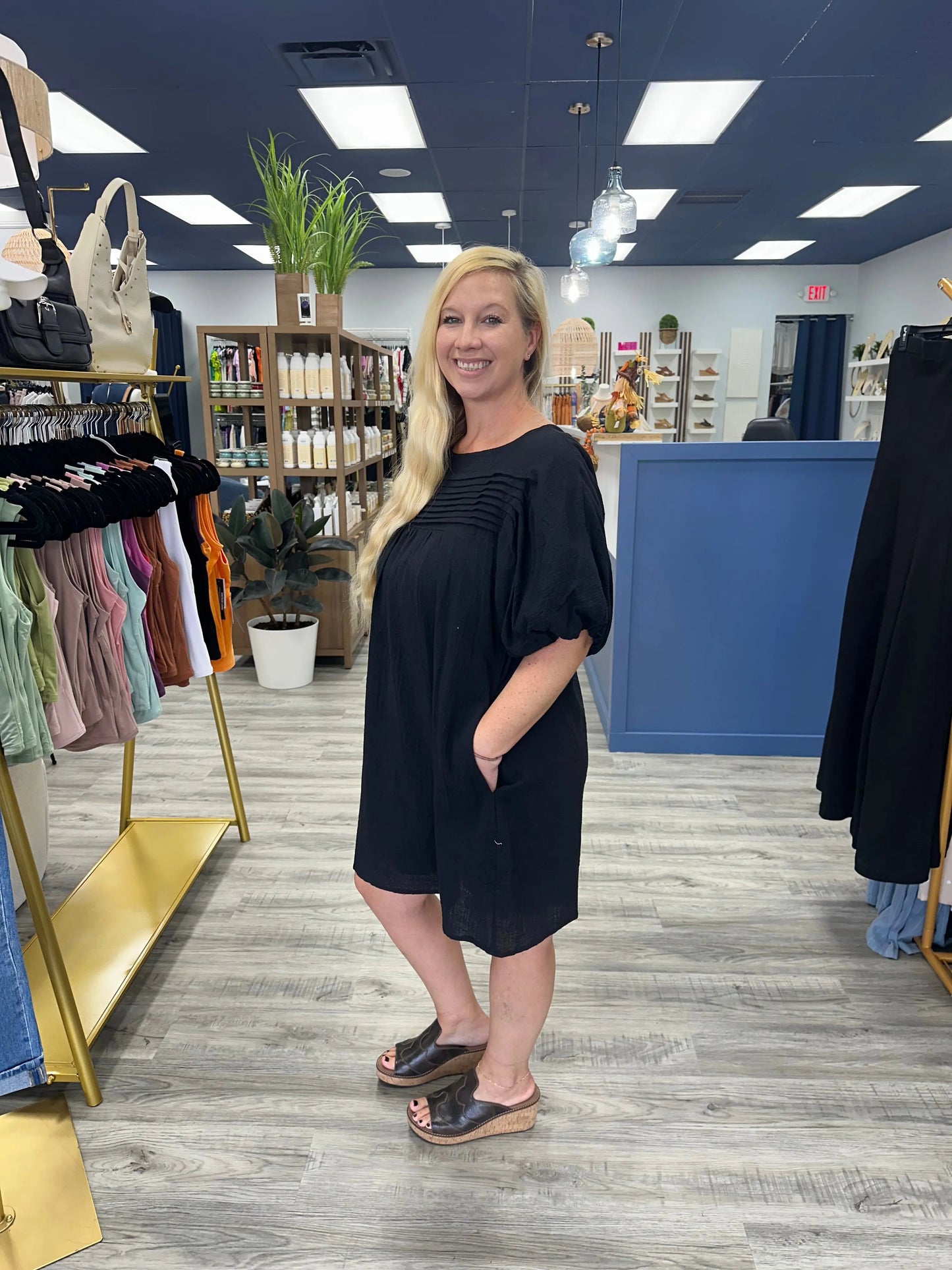 Avalon Balloon Sleeve Dress Allie Rose