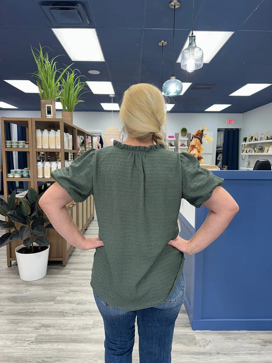 Ollie Crinkle Puff Top Les Amis