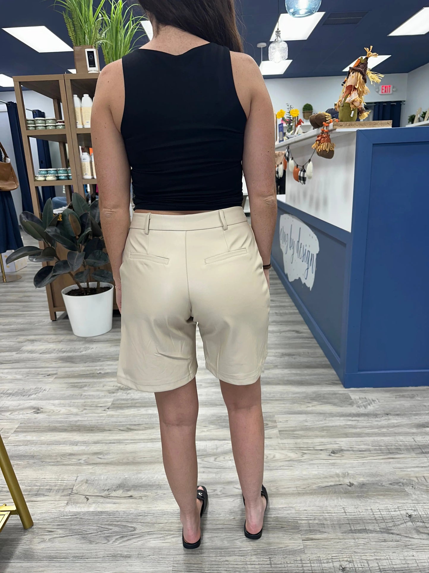 Kendall Faux Leather Jorts Love Poem