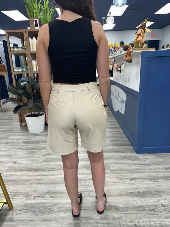 Kendall Faux Leather Jorts Love Poem