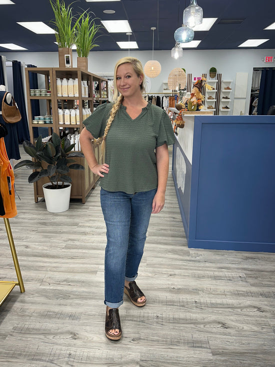 Ollie Crinkle Puff Top Les Amis