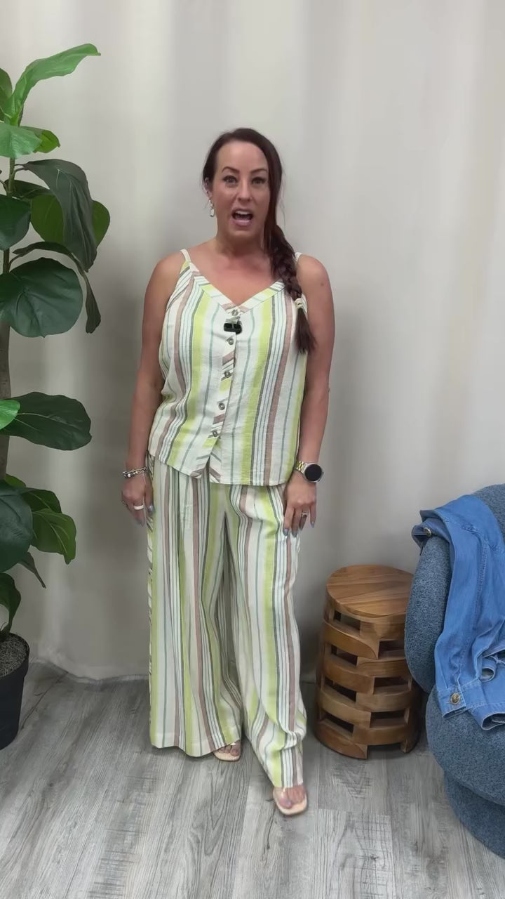 Load and play video in Gallery viewer, Elara Striped Cami Top
