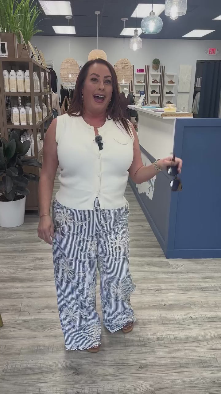 Load and play video in Gallery viewer, Saffron Stripe Pants
