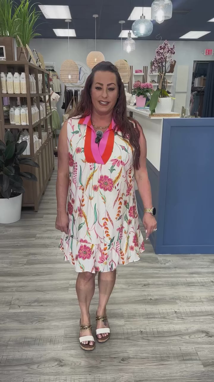 Sunset Bloom Midi Dress