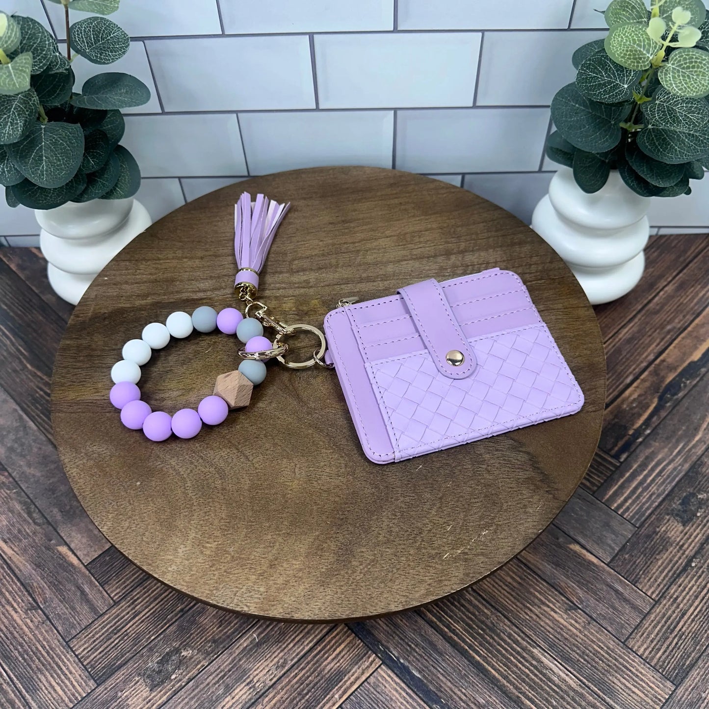 Nina Quilted Beaded Keychain Bracelet Wallet Mimi Wholesale