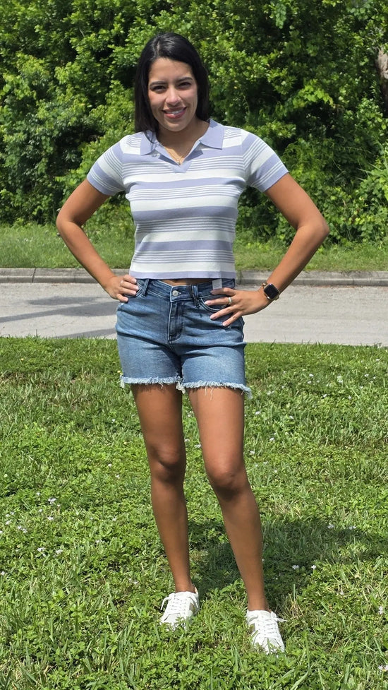 Brynn V-Front Shorts w Shield Pockets Judy Blue