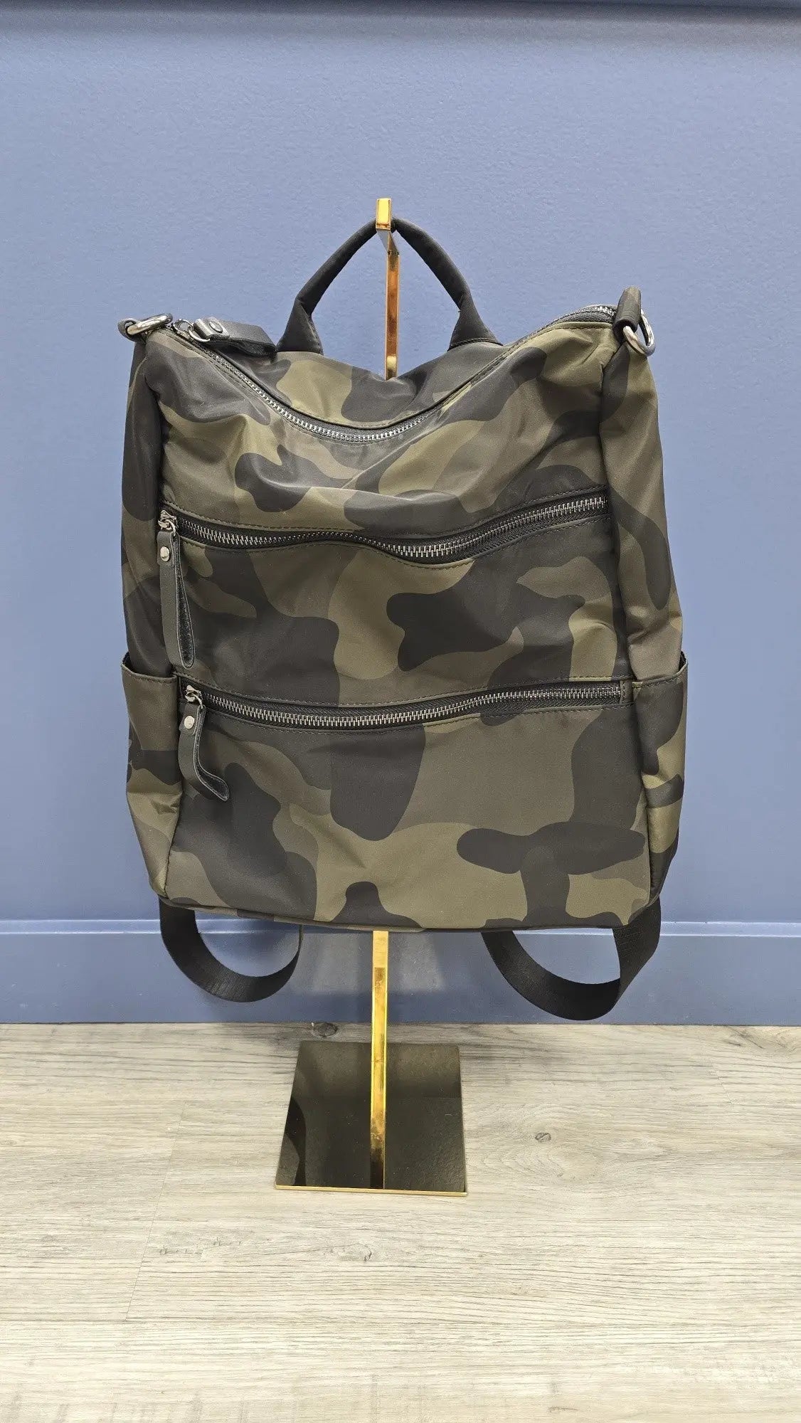Camo Convertible Backpack Modern + Chic