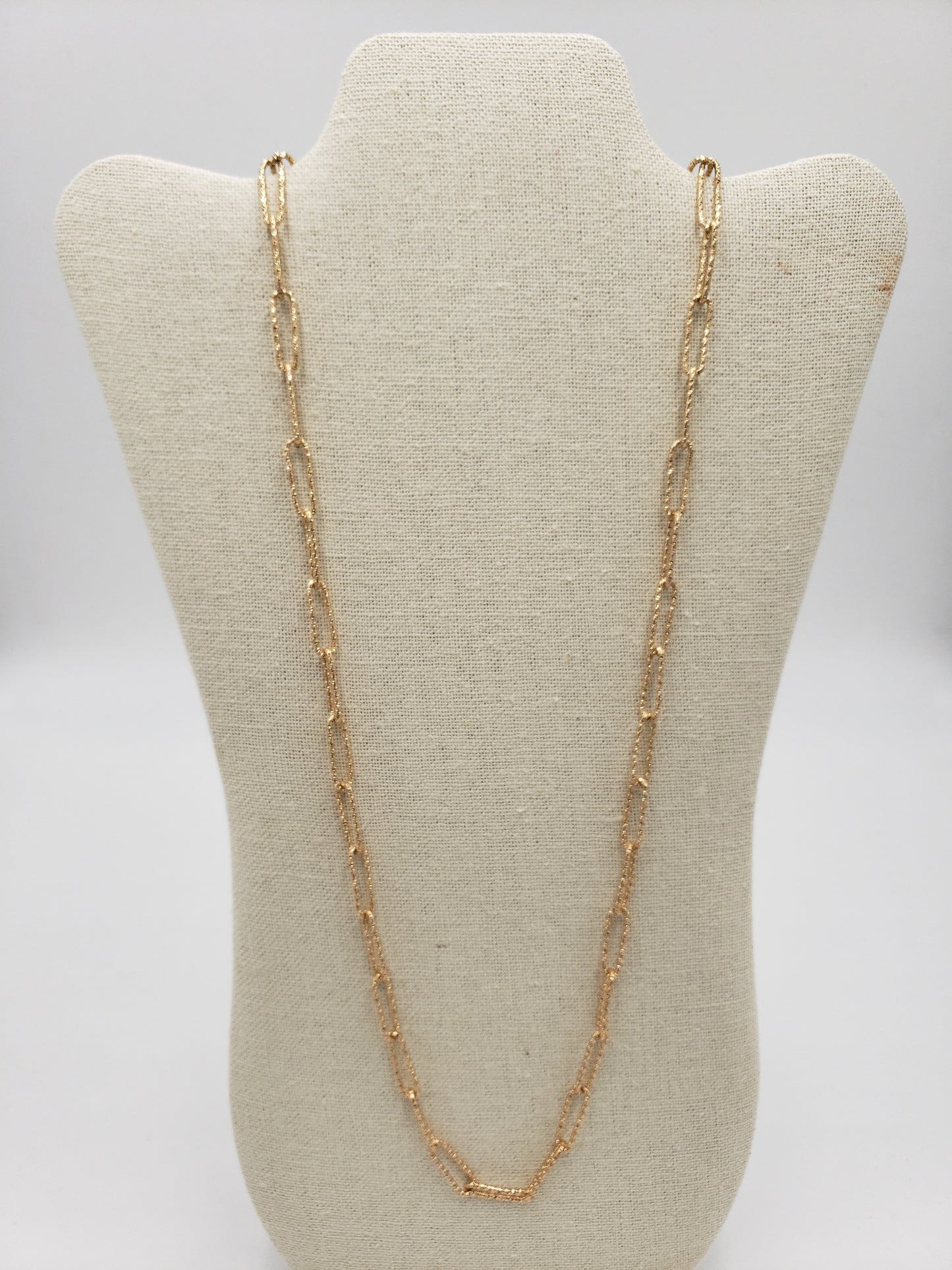 Etched Gold Necklace