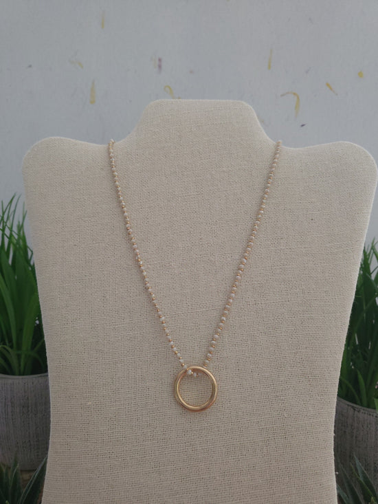Load image into Gallery viewer, Circle Stone Necklace
