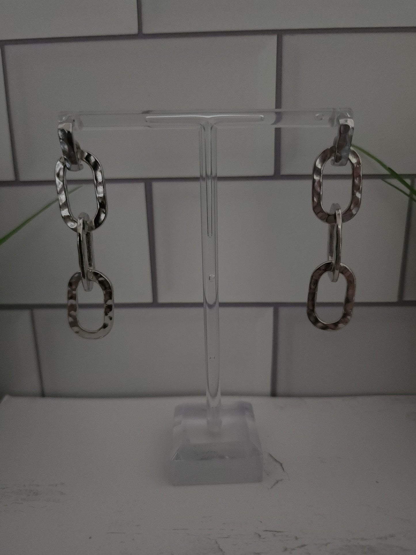 Etched Chain Link Earrings
