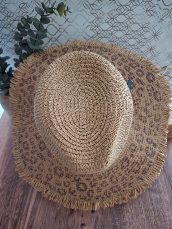 Load image into Gallery viewer, Cheetah Straw Hat
