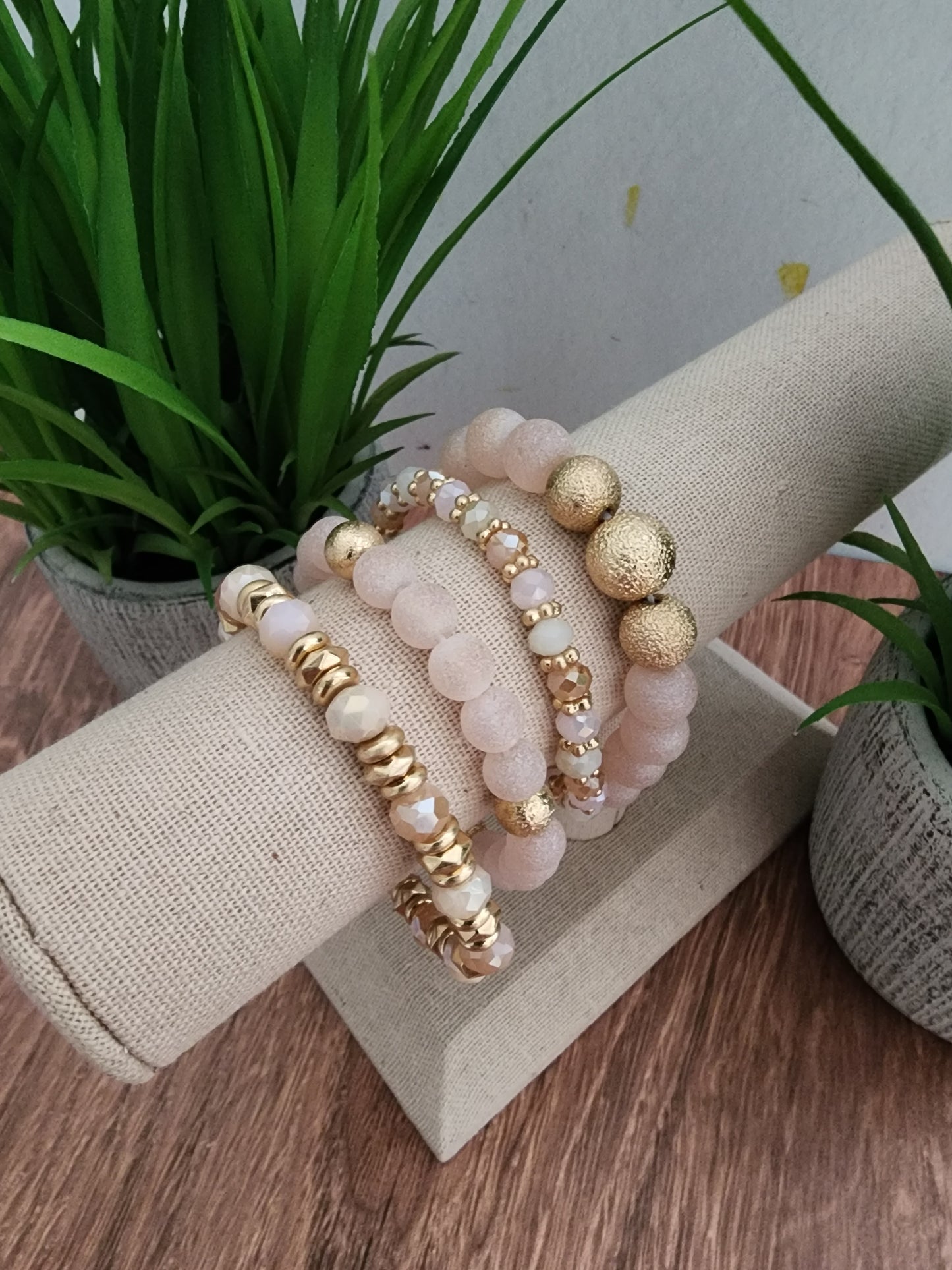Pink & Gold bracelet set