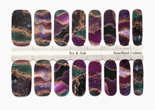 Load image into Gallery viewer, Nail Wraps - Amethyst Galaxy
